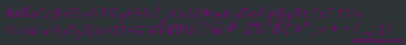 LazyCrazy-fontti – violetit fontit mustalla taustalla
