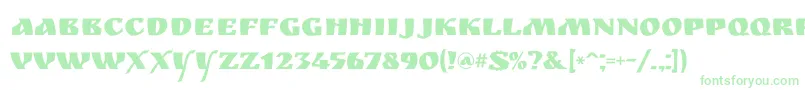 Ruslandisplay Font – Green Fonts on White Background