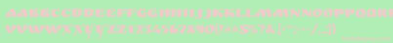 Ruslandisplay Font – Pink Fonts on Green Background