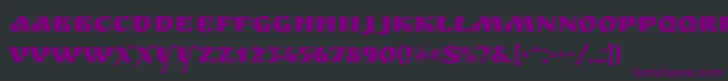 Fonte Ruslandisplay – fontes roxas em um fundo preto