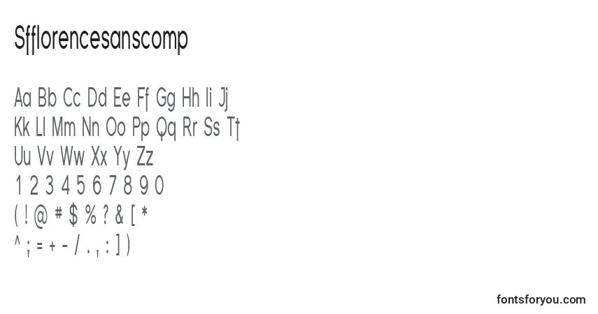 Sfflorencesanscomp-fontti – aakkoset, numerot, erikoismerkit