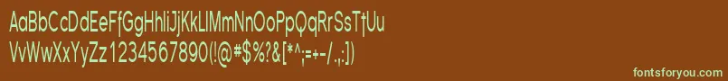 Sfflorencesanscomp-fontti – vihreät fontit ruskealla taustalla
