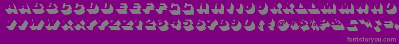 フォントBigshadows – 紫の背景に灰色の文字