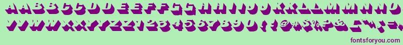 Bigshadows Font – Purple Fonts on Green Background