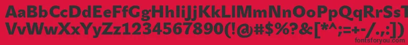 JohnsansBlackPro Font – Black Fonts on Red Background