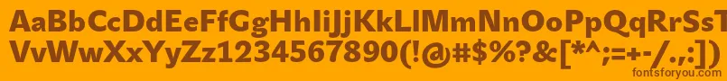 JohnsansBlackPro Font – Brown Fonts on Orange Background