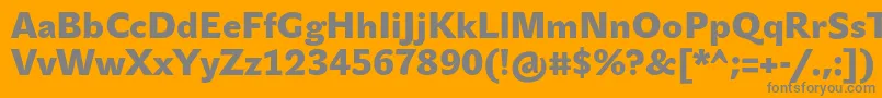 JohnsansBlackPro Font – Gray Fonts on Orange Background