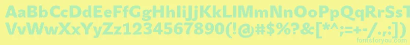 JohnsansBlackPro Font – Green Fonts on Yellow Background