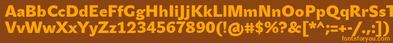 JohnsansBlackPro Font – Orange Fonts on Brown Background