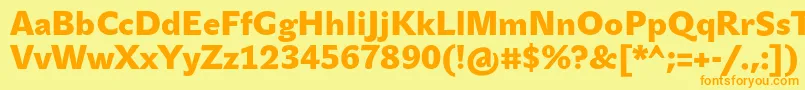 JohnsansBlackPro Font – Orange Fonts on Yellow Background