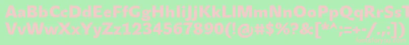 JohnsansBlackPro Font – Pink Fonts on Green Background