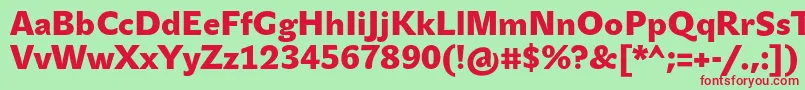 JohnsansBlackPro Font – Red Fonts on Green Background