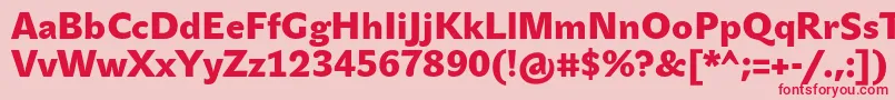 JohnsansBlackPro Font – Red Fonts on Pink Background