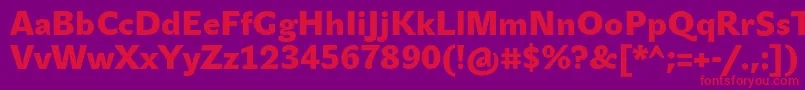 JohnsansBlackPro Font – Red Fonts on Purple Background