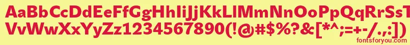 JohnsansBlackPro Font – Red Fonts on Yellow Background