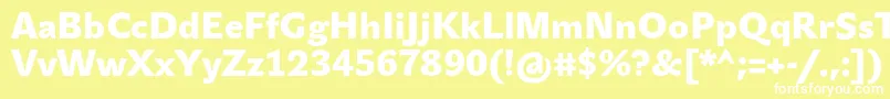 JohnsansBlackPro Font – White Fonts on Yellow Background