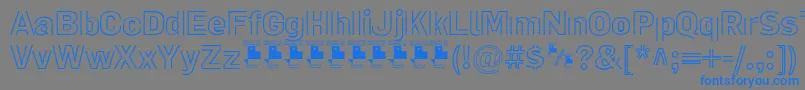 LaPejinaFontPersonalUse-Schriftart – Blaue Schriften auf grauem Hintergrund