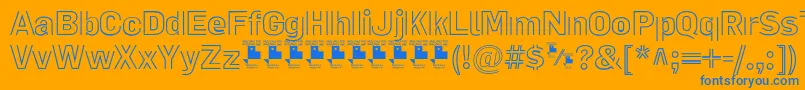 LaPejinaFontPersonalUse Font – Blue Fonts on Orange Background