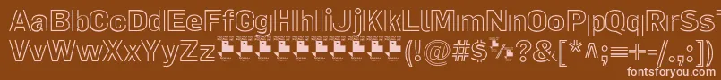 LaPejinaFontPersonalUse Font – Pink Fonts on Brown Background