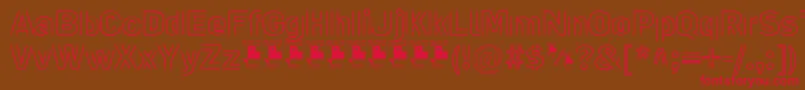 LaPejinaFontPersonalUse Font – Red Fonts on Brown Background