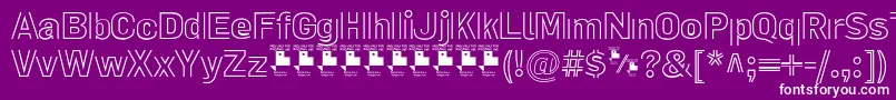 フォントLaPejinaFontPersonalUse – 紫の背景に白い文字