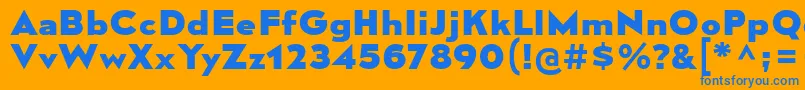 MesmerizeSeEb Font – Blue Fonts on Orange Background