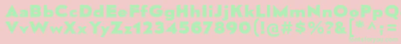 MesmerizeSeEb Font – Green Fonts on Pink Background