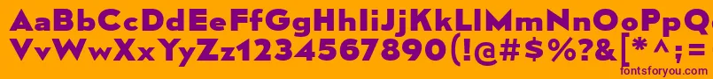 MesmerizeSeEb Font – Purple Fonts on Orange Background