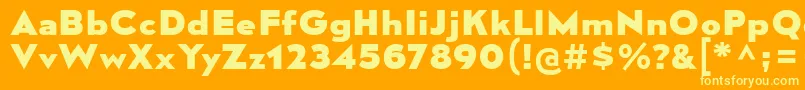 MesmerizeSeEb Font – Yellow Fonts on Orange Background