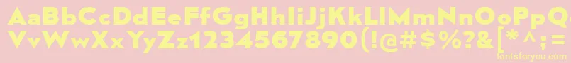 MesmerizeSeEb Font – Yellow Fonts on Pink Background