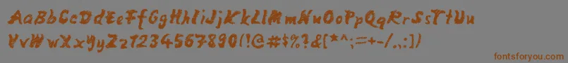 MangoScribble Font – Brown Fonts on Gray Background