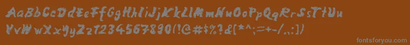 Шрифт MangoScribble – серые шрифты на коричневом фоне