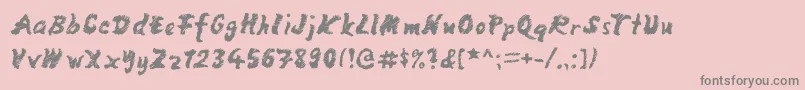 フォントMangoScribble – ピンクの背景に灰色の文字