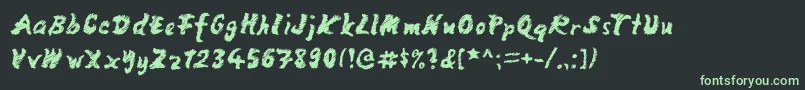 MangoScribble Font – Green Fonts on Black Background