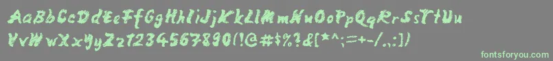 MangoScribble-Schriftart – Grüne Schriften auf grauem Hintergrund