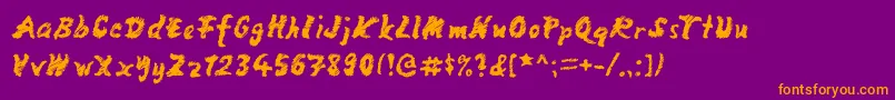 MangoScribble Font – Orange Fonts on Purple Background