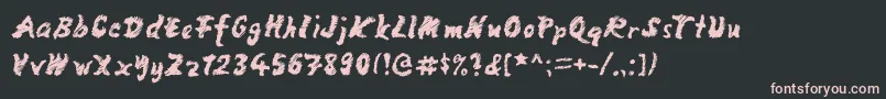 MangoScribble Font – Pink Fonts on Black Background