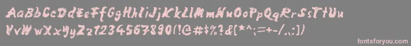 MangoScribble Font – Pink Fonts on Gray Background