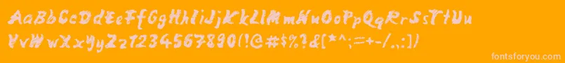 MangoScribble Font – Pink Fonts on Orange Background