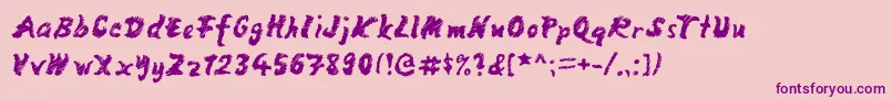 MangoScribble Font – Purple Fonts on Pink Background