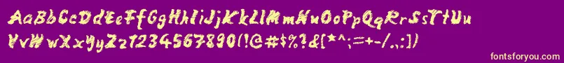 MangoScribble Font – Yellow Fonts on Purple Background