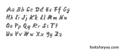 Überblick über die Schriftart MangoScribble