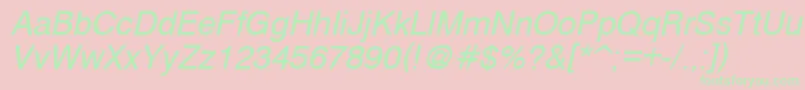 CyrveticaOblique-Schriftart – Grüne Schriften auf rosa Hintergrund