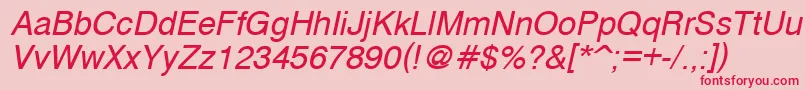 Шрифт CyrveticaOblique – красные шрифты на розовом фоне