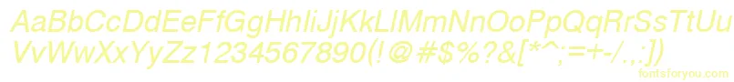 Шрифт CyrveticaOblique – жёлтые шрифты