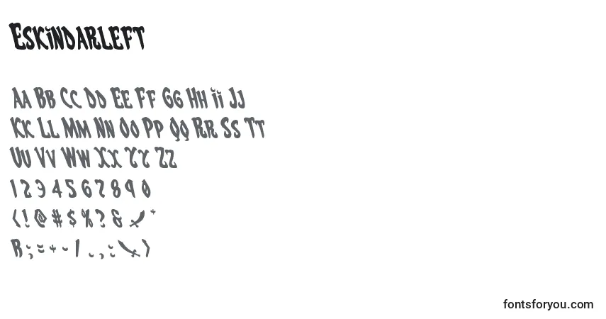 Fuente Eskindarleft - alfabeto, números, caracteres especiales