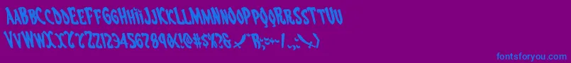 Fonte Eskindarleft – fontes azuis em um fundo violeta