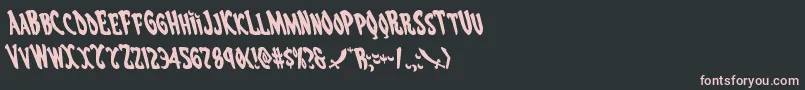 Eskindarleft-Schriftart – Rosa Schriften auf schwarzem Hintergrund