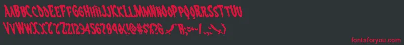 Eskindarleft Font – Red Fonts on Black Background