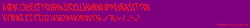Шрифт Eskindarleft – красные шрифты на фиолетовом фоне